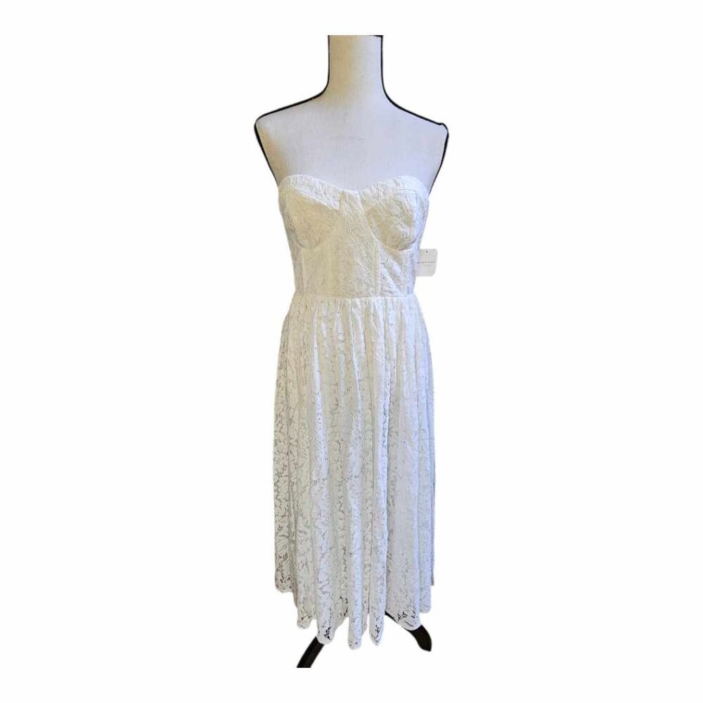 NWT Altar'd State KAREN-AS  White Lace Strapless Dress Size M